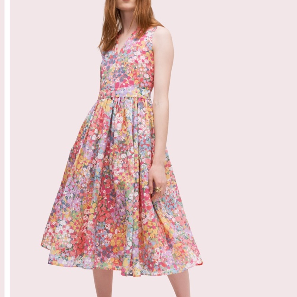 Kate Spade Floral Dots Burnout Dress - new w tag